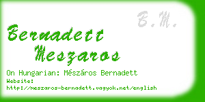 bernadett meszaros business card