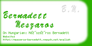 bernadett meszaros business card